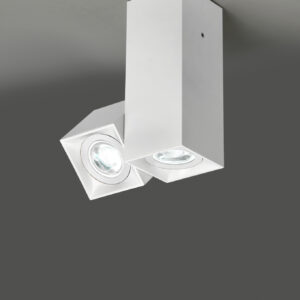 Dau 80 plafondlamp 2 x GU10 gestructureerd wit
