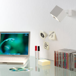 Dau 80 wand-/plafondlamp GU10 gestructureerd wit