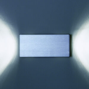 Dau 80 wandlamp 2 x GU10 geborsteld aluminium