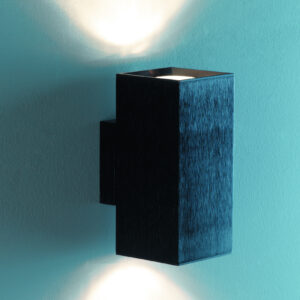 Dau 80 wandlamp 2 x GU10 zwart geborsteld aluminium