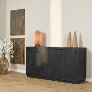 Dressoir Brussel Zwart 3-deurs | 150 cm