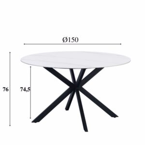 Eettafel Guus 150 wit