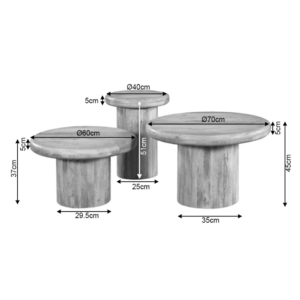 Salontafel Maya | 70 cm | Zand