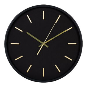 Kensington Wandklok - Wandklok, zwart, stil uurwerk ø35 cm