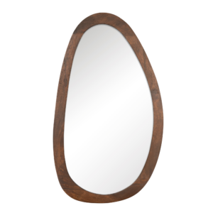 Spiegel Lou – handgemaakt – mangohout – 70 cm – bruin