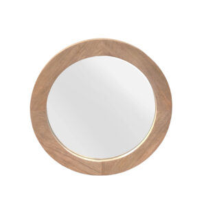 Ronde spiegel Dide naturel mangohout 40 cm