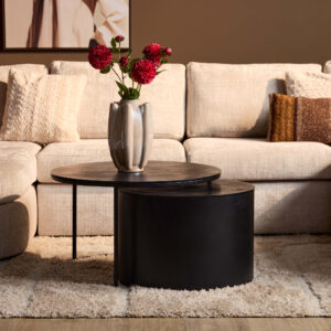 Salontafel Luna | Zwart | Set van 2